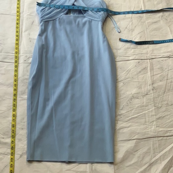 BEC N BRIDGE baby blue NWT twist-Neck absolutely gorgeous Midi Dress - Picture 8 of 10